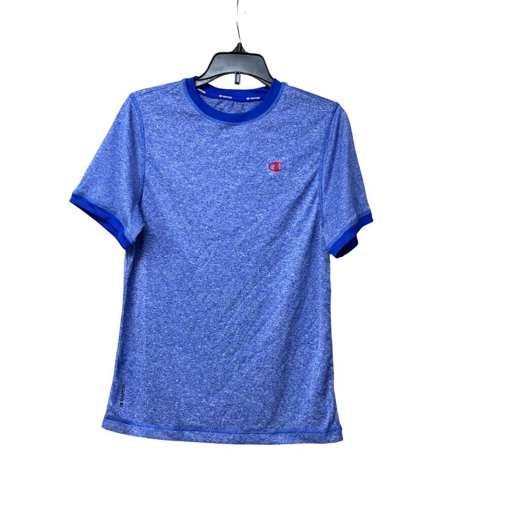 Champion Boy’s Quick Dry Ringer Tee, Heather Blue, Sz. M